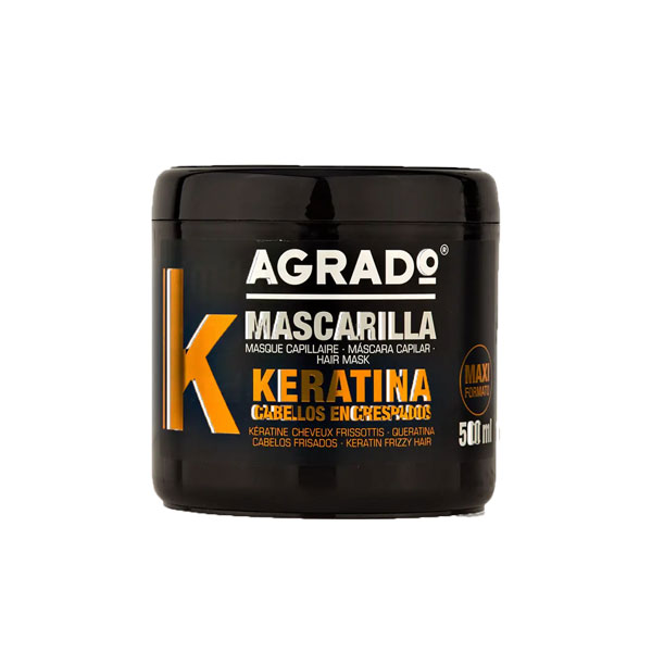 ماسک مو کراتینه آگرادو AGRADO مناسب مو های وز و مجعد 500 میل